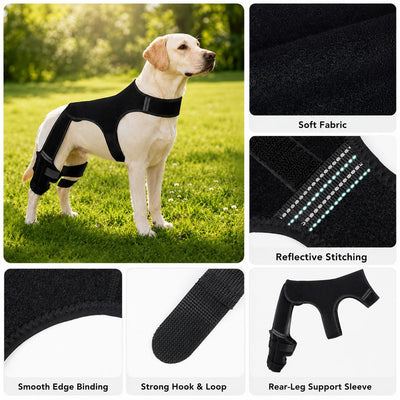 Komavic Dog Rear Leg Support Brace for Hardwood Floors & Recovery Walks