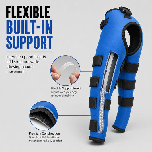 Komavic Reflective Dog Rear Leg Support Brace for Evening Walks