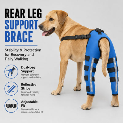 Komavic Reflective Dog Rear Leg Support Brace for Evening Walks