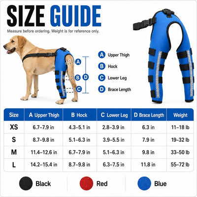 Komavic Reflective Dog Rear Leg Support Brace for Evening Walks