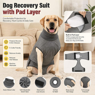 Komavic Dog Recovery Suit with Pad Layer
