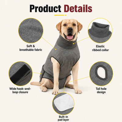 Komavic Dog Recovery Suit with Pad Layer