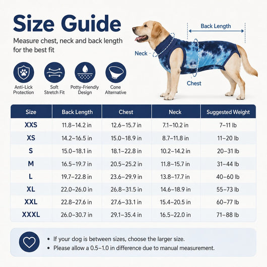 Dog Recovery Suit – Spay & Neuter Recovery
