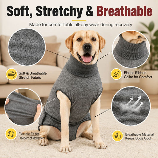 Komavic Dog Recovery Suit with Pad Layer