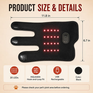 Komavic Red Light Joint Wrap for Dogs