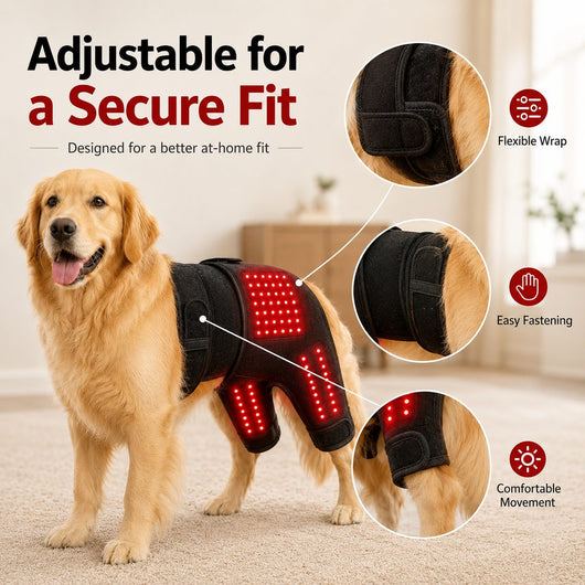 Komavic Wearable Dog Red Light Wrap for Hip & Leg Care