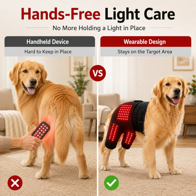 Komavic Wearable Dog Red Light Wrap for Hip & Leg Care