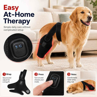 Komavic Red Light Hind Leg Wrap for Dogs