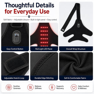 Komavic Red Light Hind Leg Wrap for Dogs