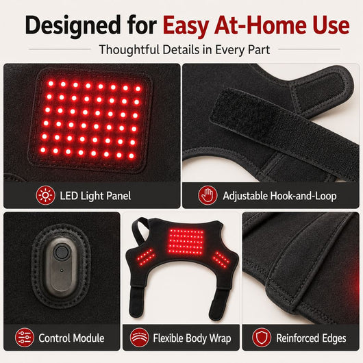 Komavic Wearable Dog Red Light Wrap for Hip & Leg Care