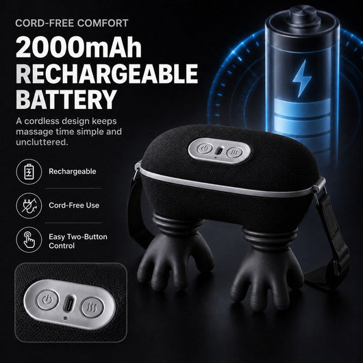 Komavic Hands-Free Dog Massager with Heat, Electric Calming Pet Kneading Therapy Harness, Rechargeable Cordless