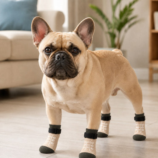 Komavic French Bulldog Non-Slip Socks Indoor Grip 4-Pack