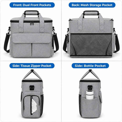 Pet Travel Bag with Collapsible Bowls
