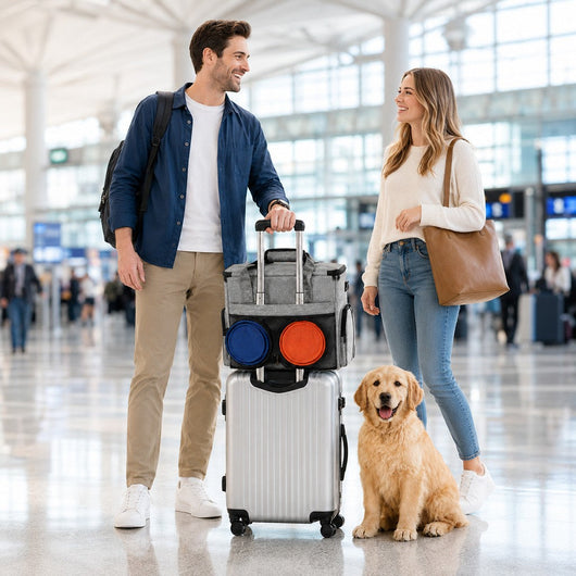 Pet Travel Bag with Collapsible Bowls