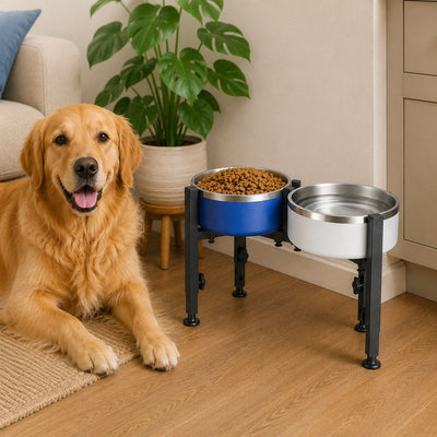 Komavic Adjustable Raised Dog Bowl Stand