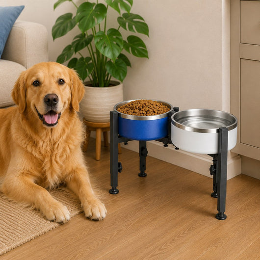 Komavic Adjustable Raised Dog Bowl Stand