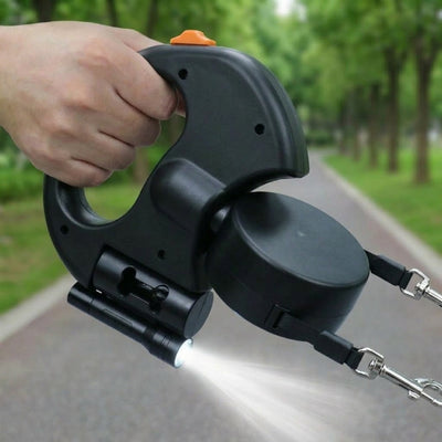Komavic Tangle-Free Dual Retractable Dog Leash