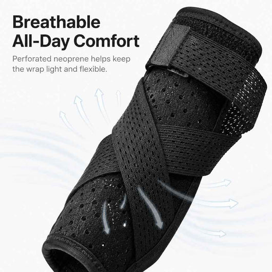 Paws in Awe Dog Leg Recovery Support Brace for Senior Dogs & Post-Surgery Wound Protection - Adjustable Front & Rear Leg Stabilizer