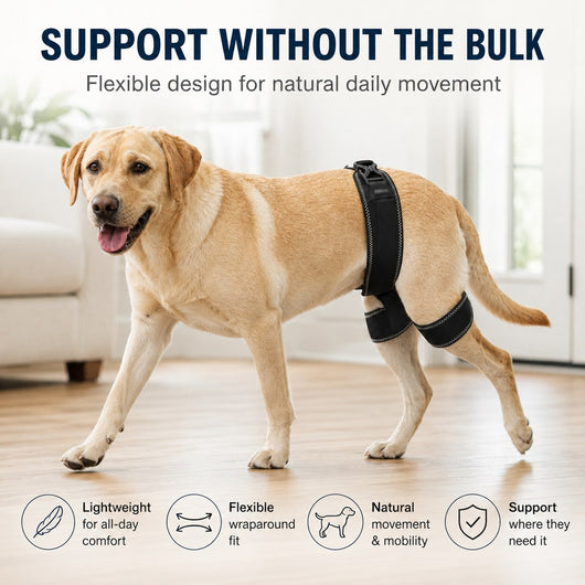 Komavic Dog Hip & Rear Leg Brace Dual Hind-Leg Support