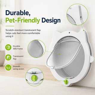 Komavic Cat Door 4-Way Locking Interior Pet Door