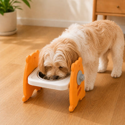 Komavic Elevated Pet Bowls Adjustable Feeding Stand