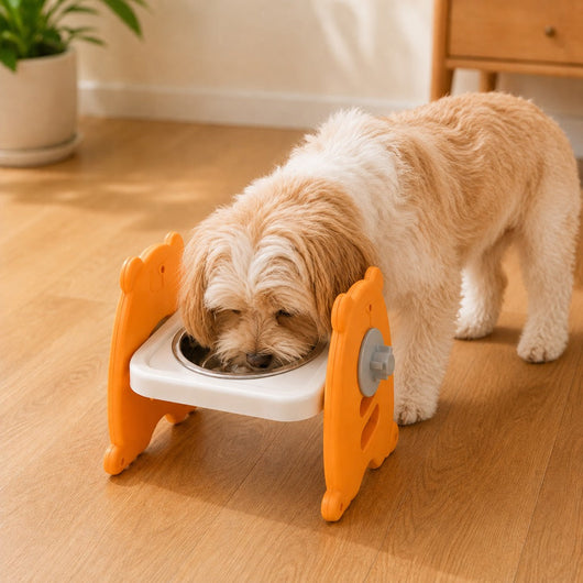 Komavic Elevated Pet Bowls Adjustable Feeding Stand