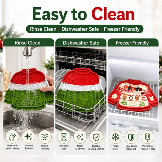 Komavic Christmas Sweater Pet Lick Mat for Dogs & Cats