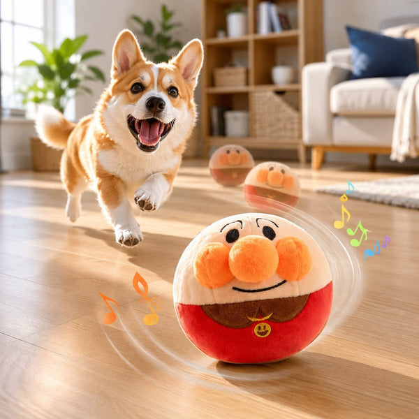 Interactive Electric Bouncing Plush Dog Toy