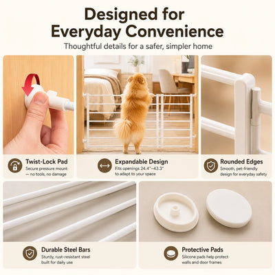 Komavic No-Drill Expandable Pet Gate