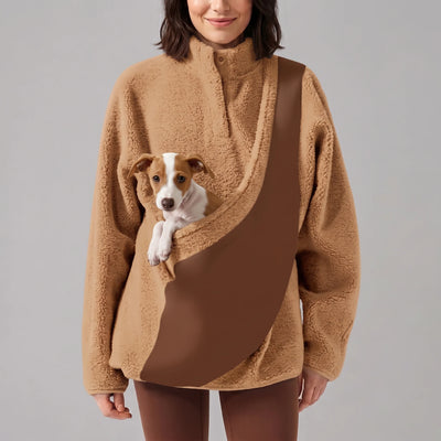 Komavic Fleece Pet Carrier Pullover | Sling Pouch for Dogs & Cats