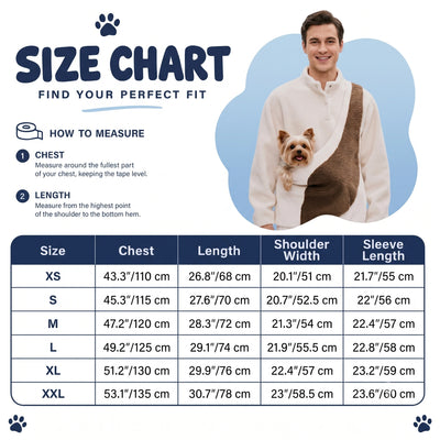 Komavic Fleece Pet Carrier Pullover | Sling Pouch for Dogs & Cats