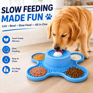 Komavic 3-in-1 Dog Lick Mat & Slow Feeder with Floating Ball