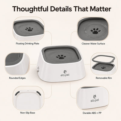 No Spill Floating Pet Water Bowl