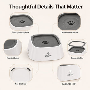 Komavic Spill-Control Floating Pet Water Bowl