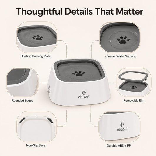 No Spill Floating Pet Water Bowl