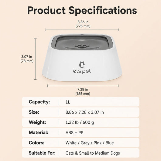 No Spill Floating Pet Water Bowl