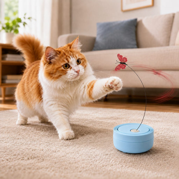 Komavic Automatic Butterfly Cat Toy 360° Chase & Play