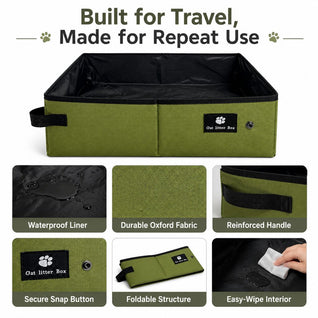 Komavic Foldable Cat Litter Box for Travel