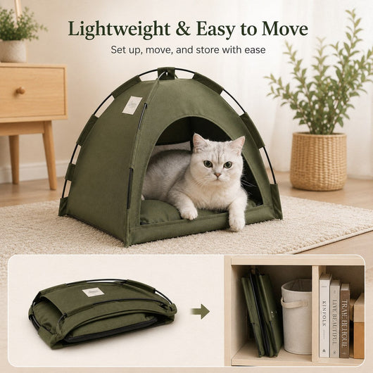 Komavic Cat Tent Bed Cozy Foldable Hideaway