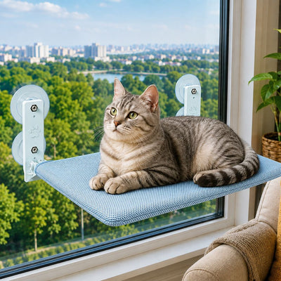 Blue Breathable Mesh Cat Hammock