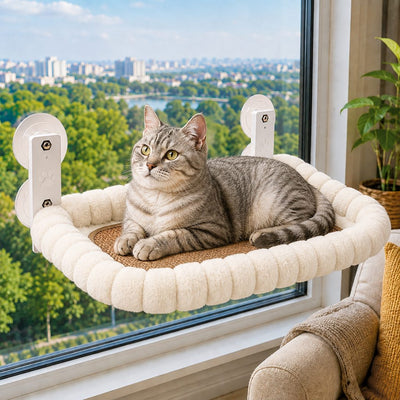 Striped Square Gray Cat Hammock