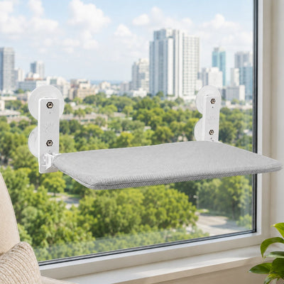 Komavic Foldable Cat Window Hammock for Apartments - No-Drill Suction Perch for Sunny Naps Without Taking Up Floor Space