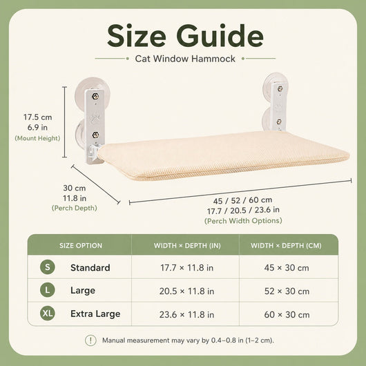 Komavic Foldable Cat Window Hammock for Apartments - No-Drill Suction Perch for Sunny Naps Without Taking Up Floor Space
