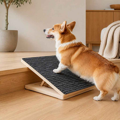 Paws in Awe Foldable Wooden Dog Stairs for Small Dogs - Non-Slip Pet Ramp for Sofa, Bed & Indoor Steps