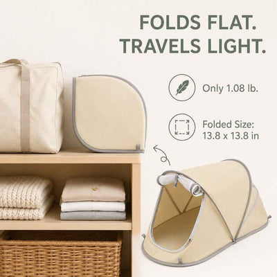 Paws in Awe Portable Foldable Pet Tent for Cats & Small Dogs - Cozy Private Resting Space for Home, Patio & Camping