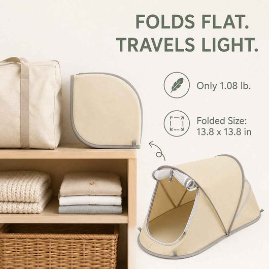 Paws in Awe Portable Foldable Pet Tent for Cats & Small Dogs - Cozy Private Resting Space for Home, Patio & Camping