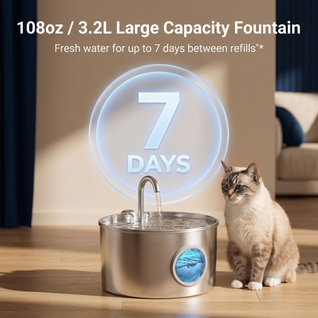 Stainless Steel Cat Water Fountain