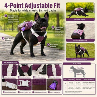 Komavic Tactical Dog Backpack Harness