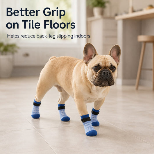 Komavic French Bulldog Non-Slip Socks Indoor Grip 4-Pack