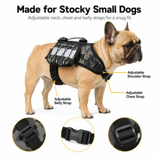 Komavic Dog Backpack Harness Tactical Hiking Pack